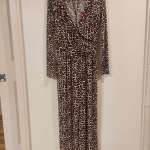 NWT Bold Elements Women's Animal Print Jumpsuit Size Large